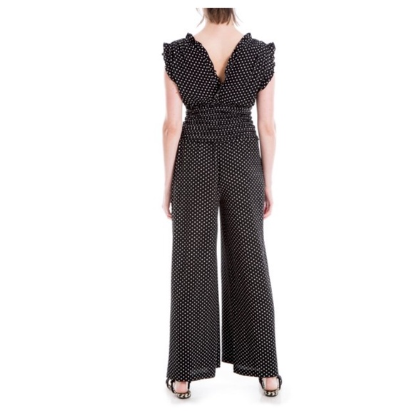 Max Studio V Neck Shirred Waist Jumpsuit - Picture 3 of 11